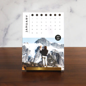 Monthly Calendar with Brass Stand